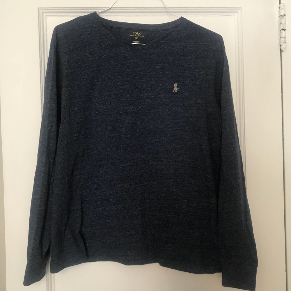 POLO Ralph LaurenMen’s v-neck shirt (blue; medium)